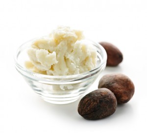 Bowl full of Shea Butter with nuts from a Shea trea