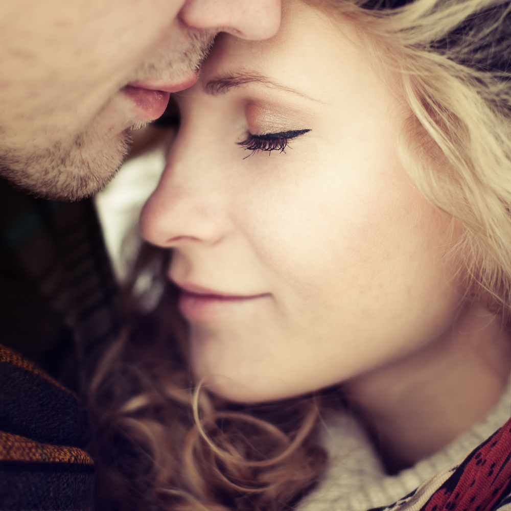 Couple in love has good skin