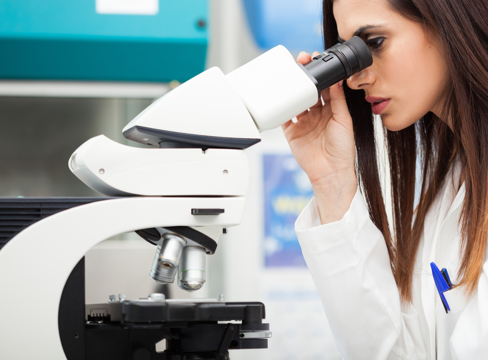 Researcher working in a lab