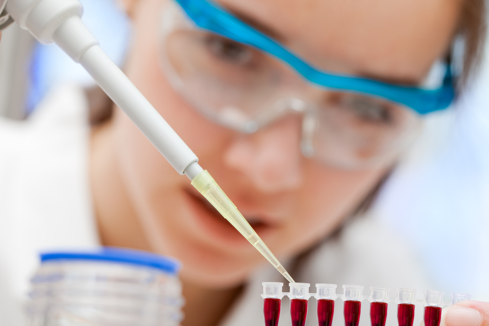 Medical researcher working in a lab