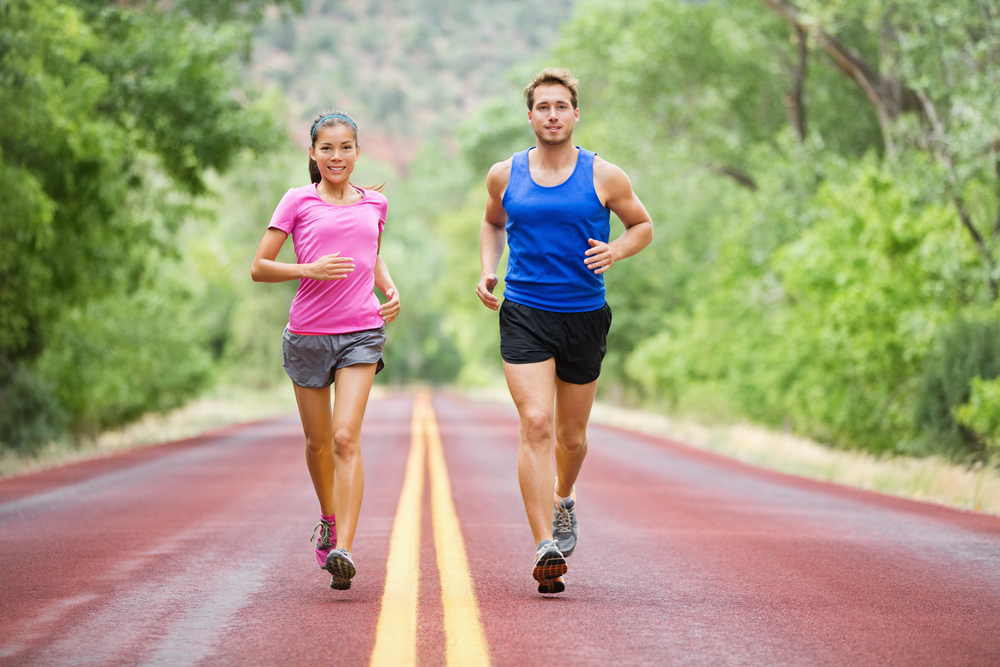 People exercising 