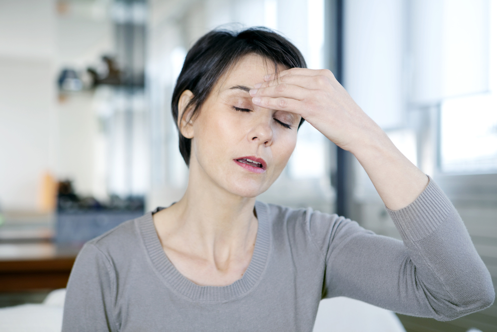 Woman having headache