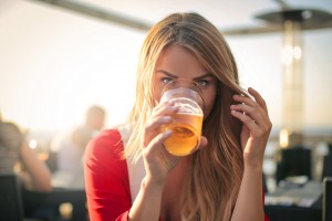 Woman drinking