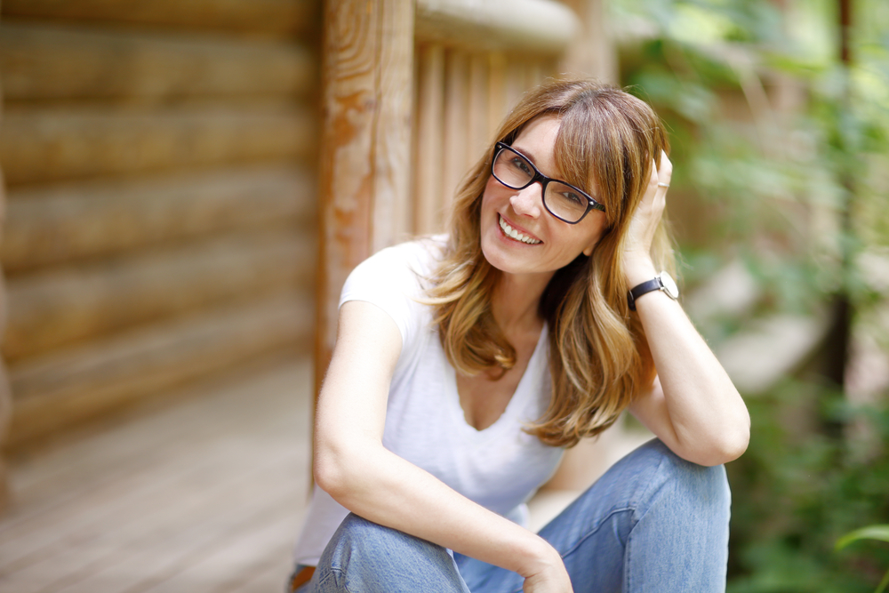 Woman smiling