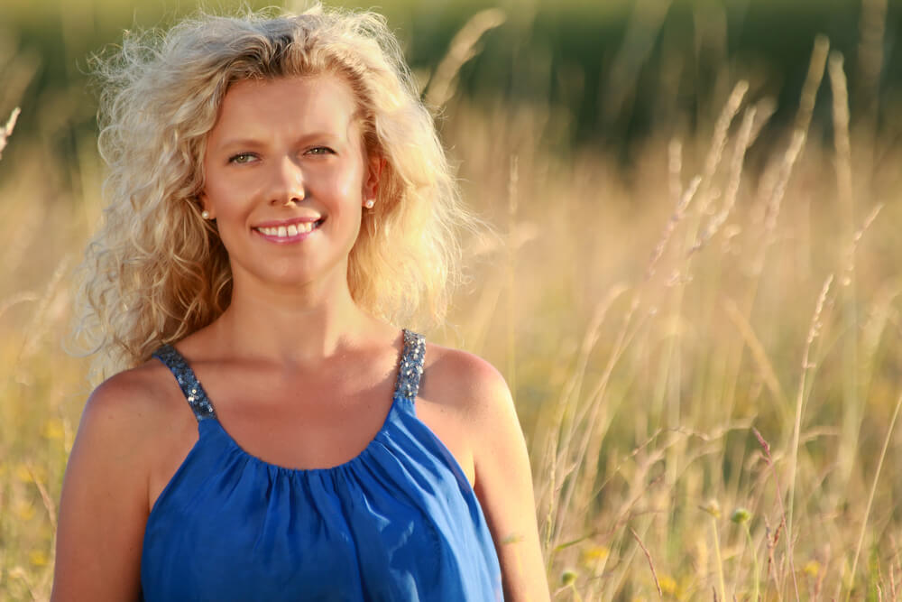 Smiling mature woman in outdoors