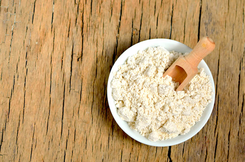 A bowl of colloidal oatmeal on table